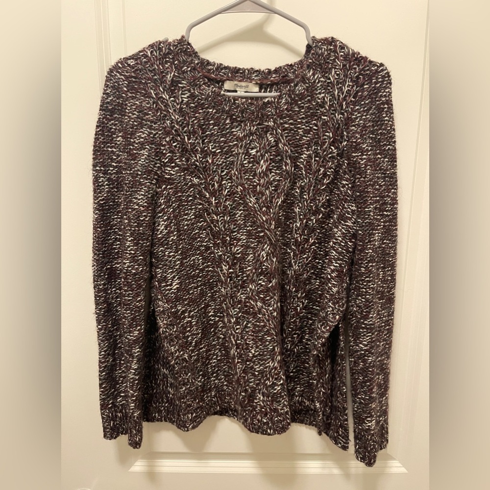 Madewell burgundy knit sweater